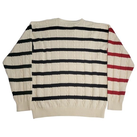 Tommy Hilfiger Golf Grandpacore Cable Knit Striped Sweater Mens Size XL - Picture 2 of 7